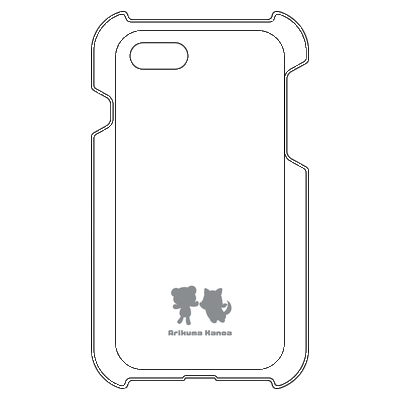 【ありくまかのあ】iPhone 8/iPhone 7/iPhone SE対応 スマホケース(ホワイト)