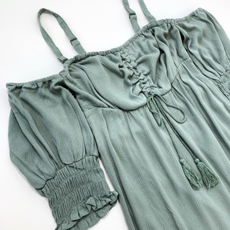 Tassel offshoulder one piece