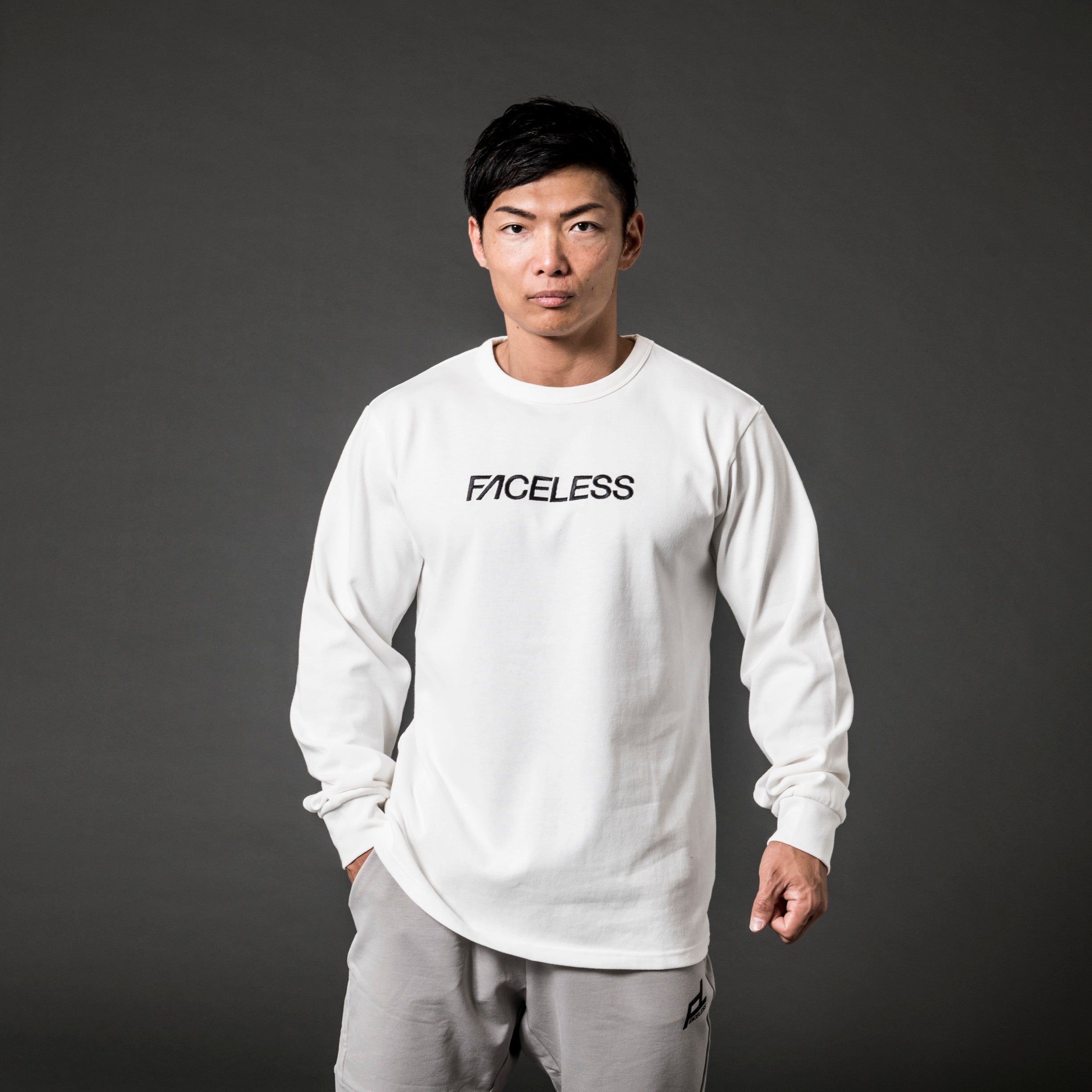 【FACELESS】Logo long-sleeve shirt