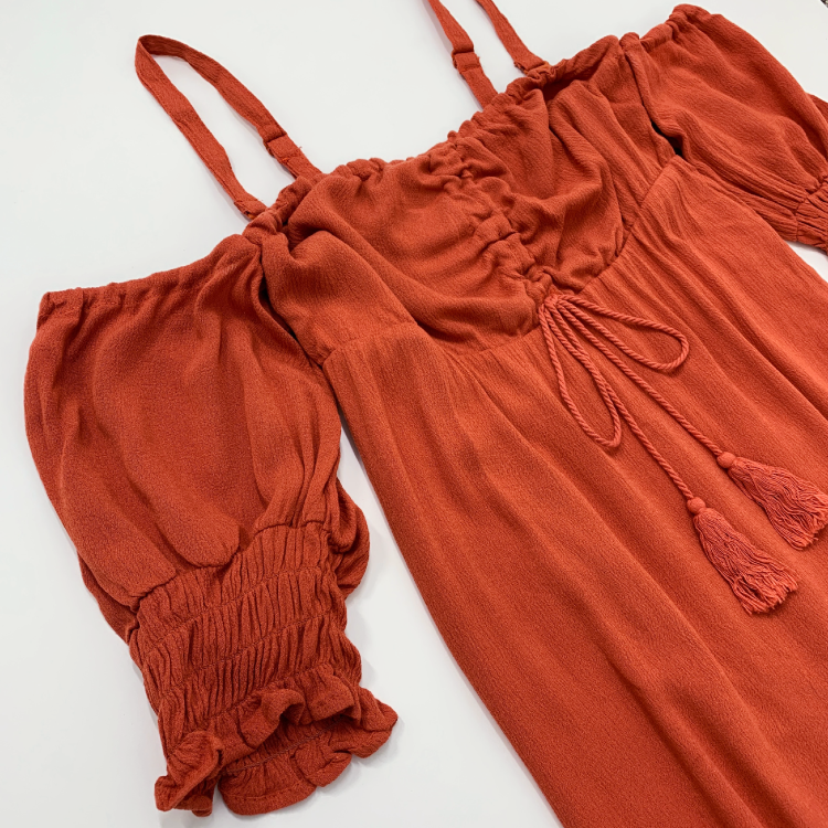 Tassel offshoulder one piece