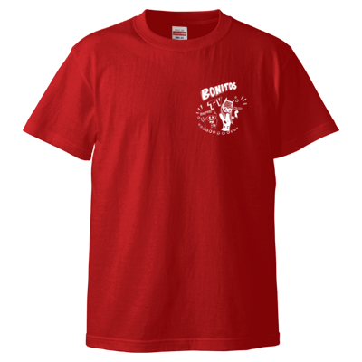 BONITOS TV モノクロ(白)ワンポイント Tシャツ