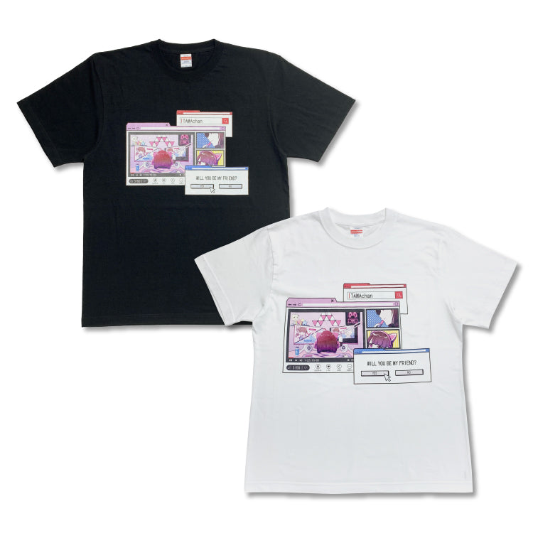 【TAMAchan】ウィンドウ風プリントTシャツ