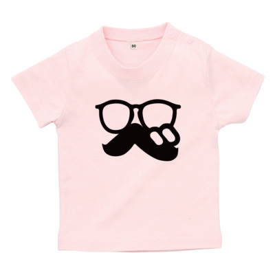 「 べ(まるべり) 」ロゴTシャツ文字黒(ベビーTシャツ)