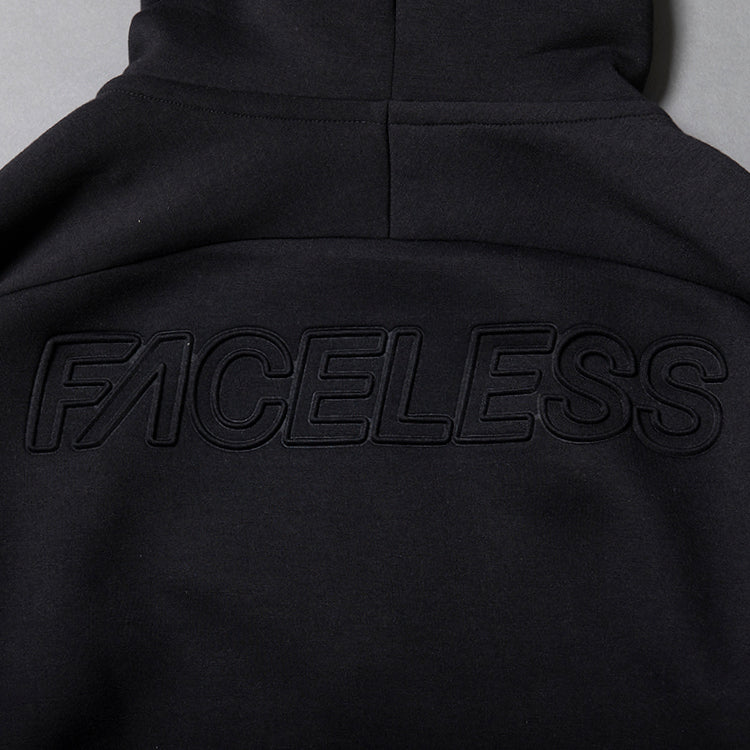 【FACELESS】Embossing print zip hoodie