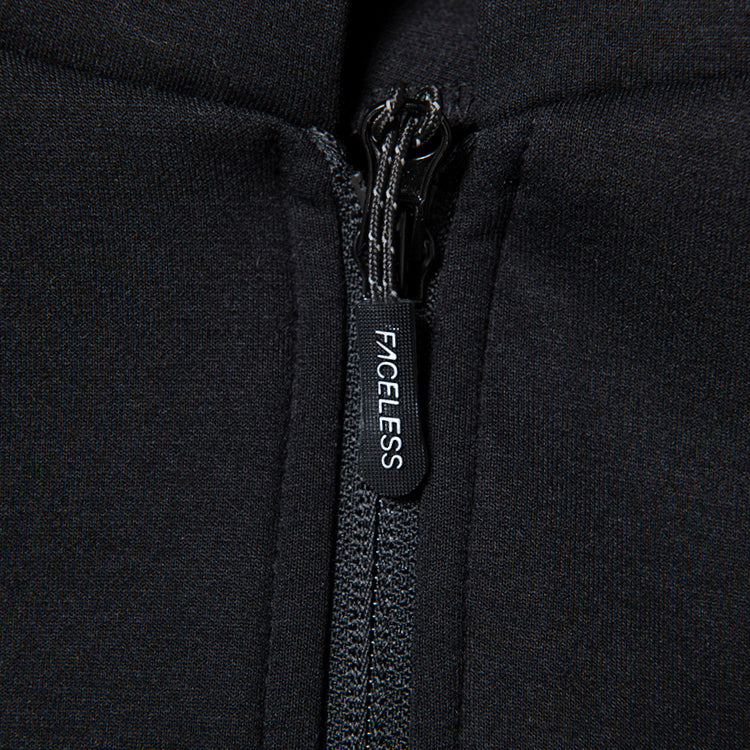 【FACELESS】Embossing print zip hoodie