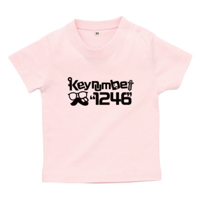 "1246"Tシャツ文字黒(ベビーTシャツ)