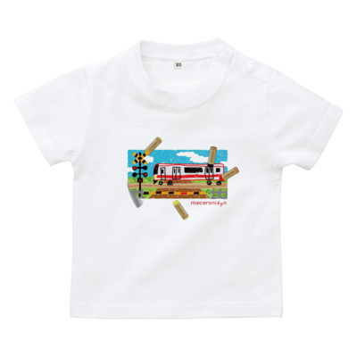 おえかき踏切 ベビーTシャツ