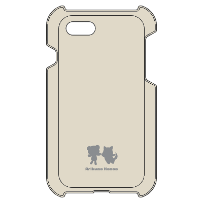 【ありくまかのあ】iPhone 8/iPhone 7/iPhone SE対応 スマホケース(ベージュ)