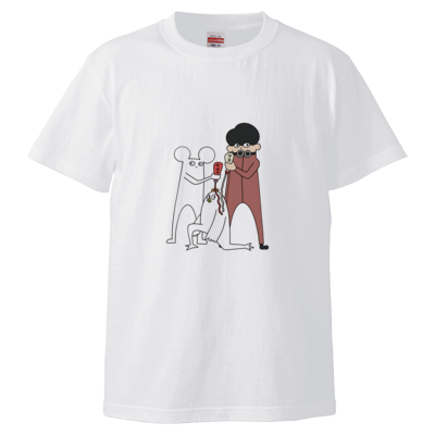 【はじめまして松尾です】ニワトリを食べようとしてるTシャツ