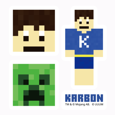マイクラサンプル_かーぼんステッカー