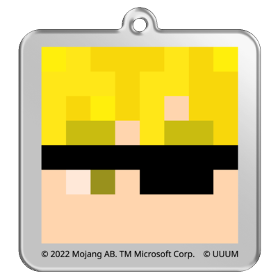 マイクラサンプル_カラフルピーチアクリルキーホルダー03
