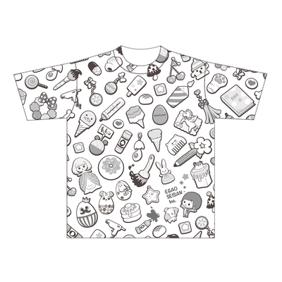 こうじょうちょーのゆめごこちTシャツ【モノクロ】 Designed by やまもとしんじ(Lサイズ/ドライTシャツ/前面のみ印刷)