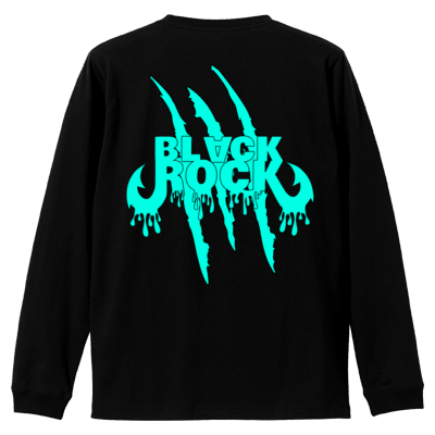 BLACK ROCK 爪爪爪痕 ロングTシャツ 黒ブルウ