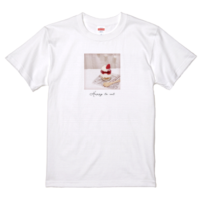 ちぃちゃんねるサンプル ケーキTシャツ(ホワイト)