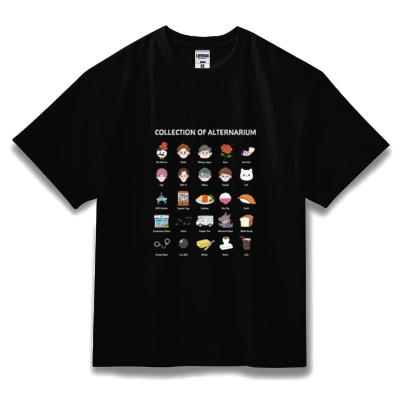 おるたなchannelサンプル 7.1オンスビッグシルエットTシャツ(ブラック)
