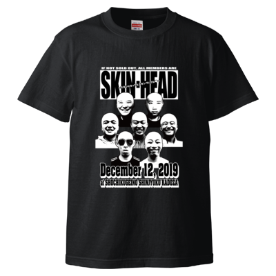 【松竹芸能】SKIN-HEAD Tシャツ(ブラック)
