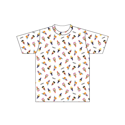 まいぜん脱獄_全面Tシャツ_脱獄デザイン_両面テスト