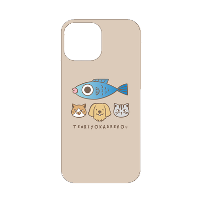 【釣りよかでしょう。】釣りよかくんまりもまるみーケース iPhone13 mini(ベージュ)