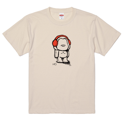 はまちこちゃんねるサンプル オンデマンド転写 5.6オンス ハイクオリティー Tシャツ(黒線)