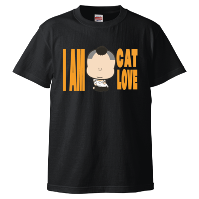 ポークマン猫Tシャツ(黒)