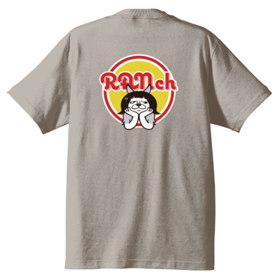 【RANch らん家】所属記念Tシャツ ライトグレー バックロゴ