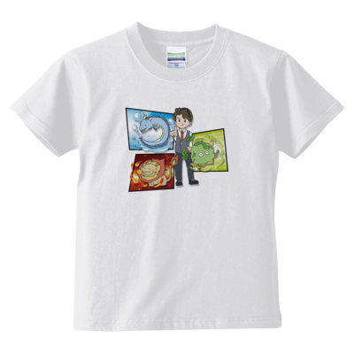 【かつまたん】キッズTシャツ B(ホワイト)