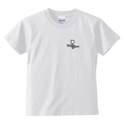 mulberry(英語表記)Tシャツ文字黒(キッズTシャツ)