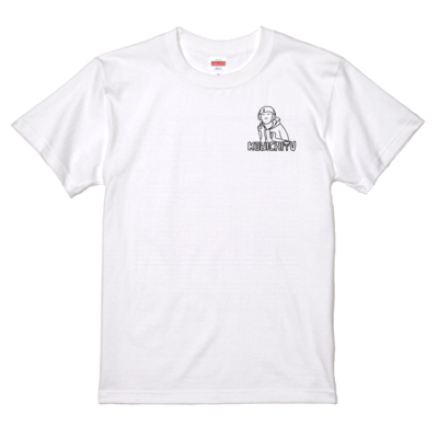 リスナーのお便りをガン無視するラジオTシャツ(胸元ワンポイント)(ホワイト)