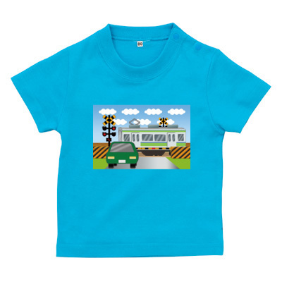 踏切電車 ベビーTシャツ