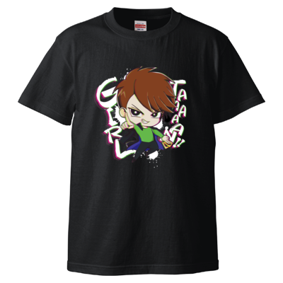 みさわ×着こなせ！ガールたんTシャツ（黒）