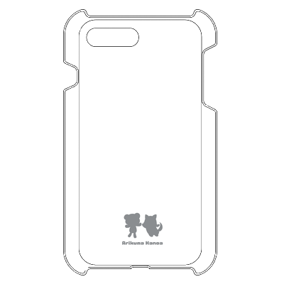 【ありくまかのあ】iPhone 8 Plus / 7 Plus対応 スマホケース（ホワイト）