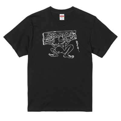 釣りよかでしょう。サンプル Tシャツ【A】（ブラック）