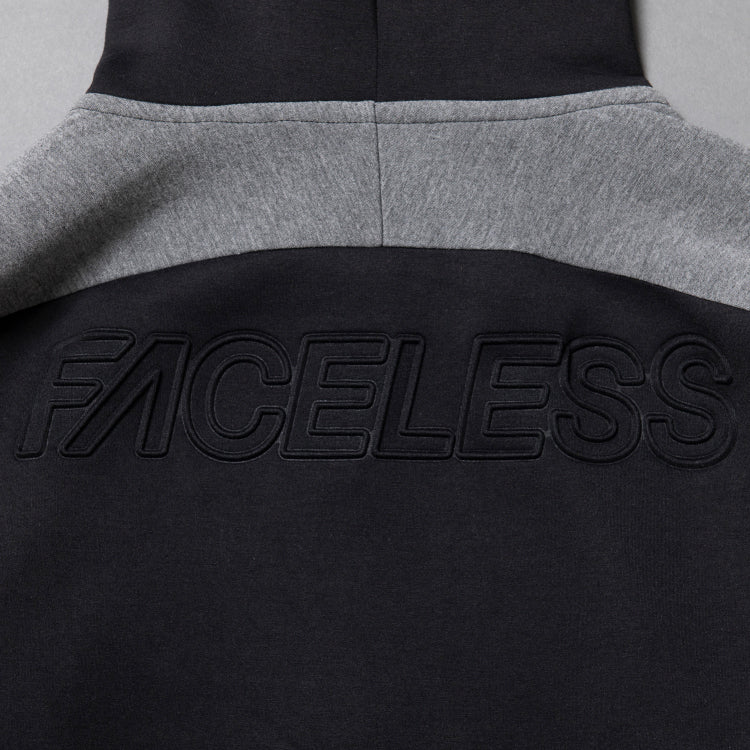 【FACELESS】Embossing print zip hoodie