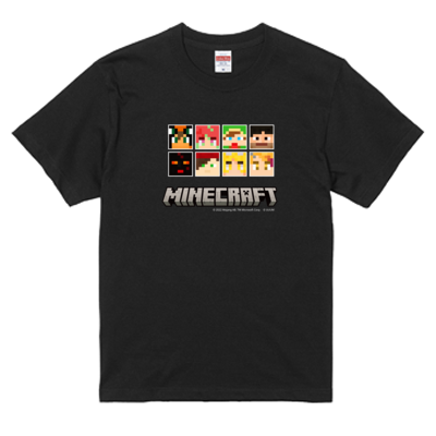 マイクラサンプル_ゆきやTシャツ(ブラック)
