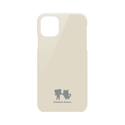 【ありくまかのあ】iPhone 11対応 スマホケース（ベージュ）