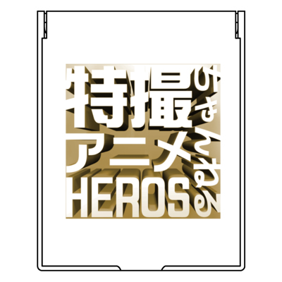 k2eizoロゴ（ゴールド） フロストスクエアミラーM
