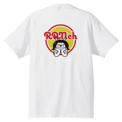 【RANch　らん家】所属記念Tシャツ　ホワイト　バックロゴ