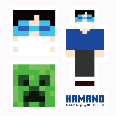 マイクラサンプル_Hamanoステッカー