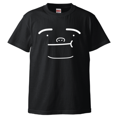 顔面Tシャツ〜イカリング〜（黒）