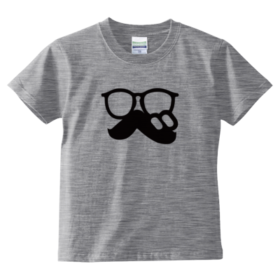 「 べ(まるべり) 」ロゴTシャツ文字黒（キッズTシャツ）