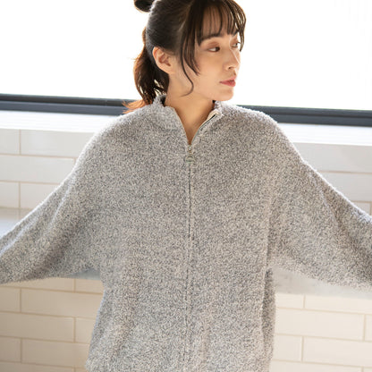 【House Love】Melange Knit Zip Cardigan