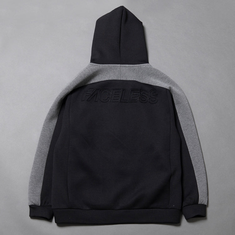 【FACELESS】Embossing print zip hoodie