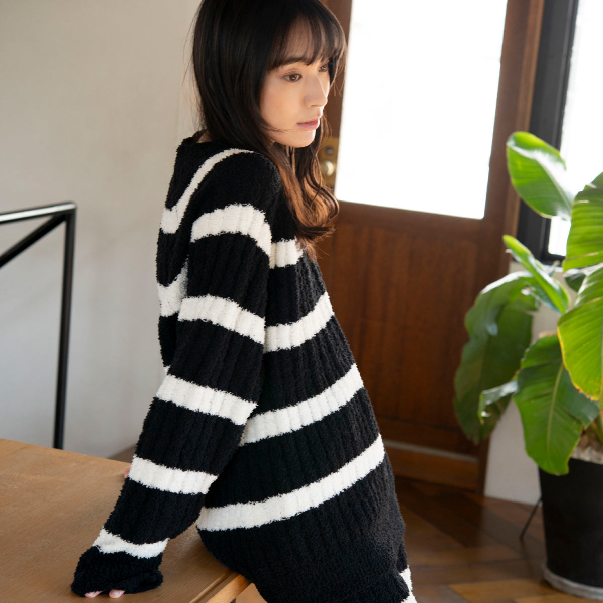【House Love】Border Knit Pullover