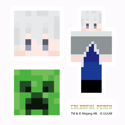 マイクラサンプル_カラフルピーチステッカー06