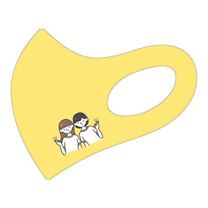 こんおつ1周年グッズ〜みんな風邪ひかないでねマスク･ことりカラー(黄色)〜