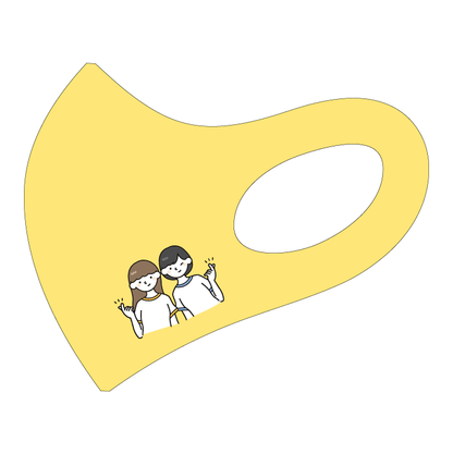 こんおつ1周年グッズ〜みんな風邪ひかないでねマスク･ことりカラー(黄色)〜