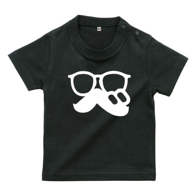 「 べ (まるべり) 」ロゴTシャツ文字白（ベビーTシャツ）