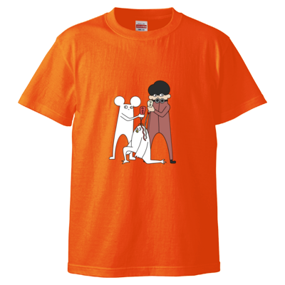 【はじめまして松尾です】ニワトリを食べようとしてるTシャツ