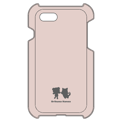 【ありくまかのあ】iPhone 8/iPhone 7/iPhone SE対応 スマホケース（ピンク）