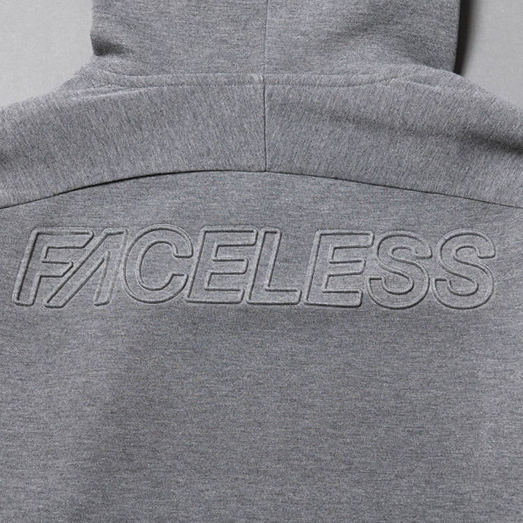 【FACELESS】Embossing print zip hoodie